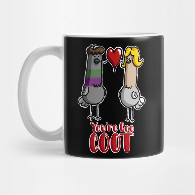 Coo Coot Pigeon Love Birds by Kev Brett Designs